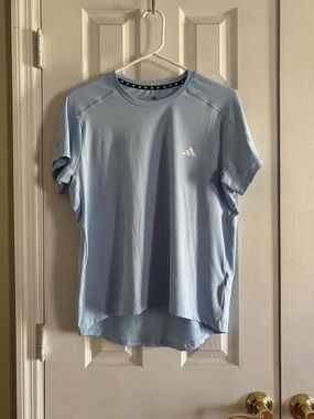 adidas Light Blue Short Sleeve Athletic Tee